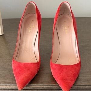 kate spade Red Suede Pointed Toe Pumps